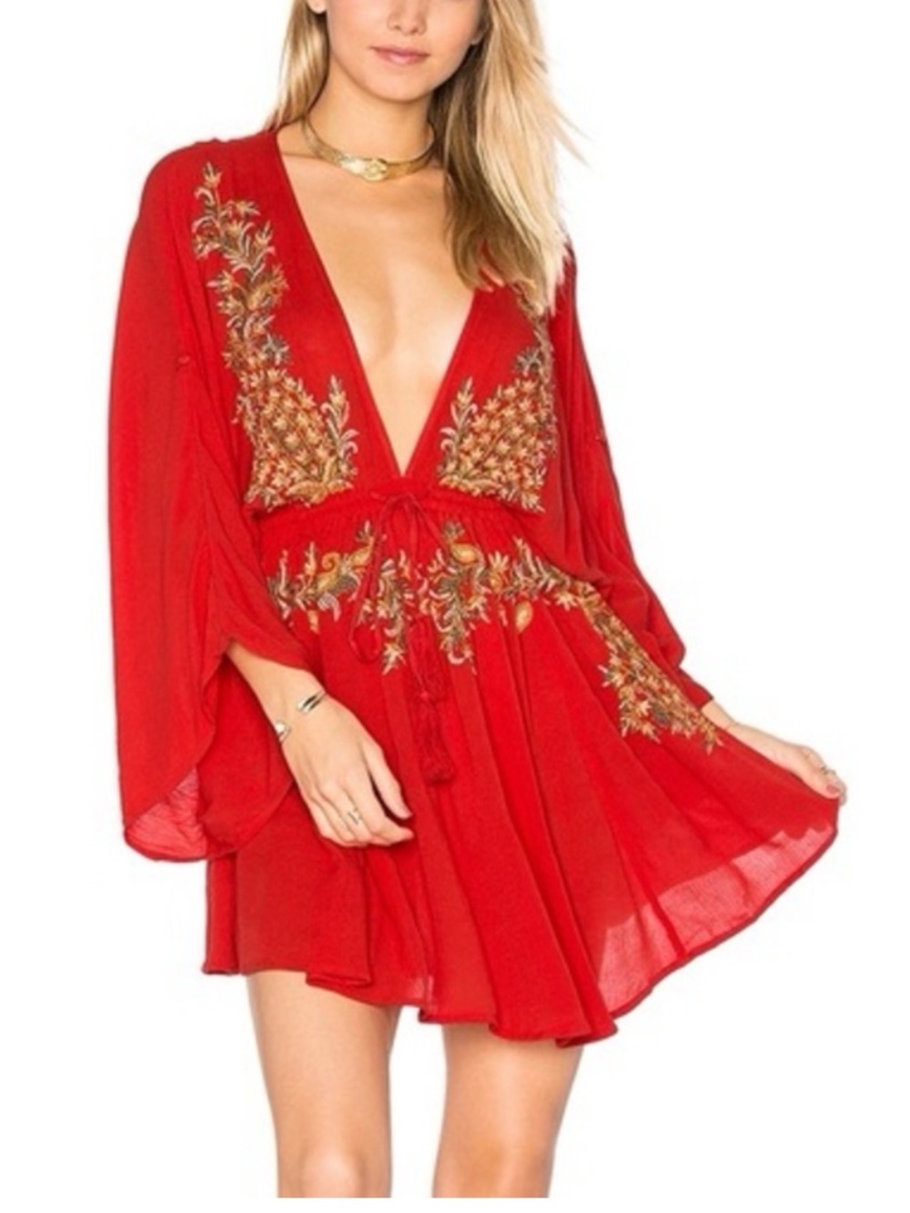 Free People PRETTY PINEAPPLE DRESS IN POPPY. Women’s Large